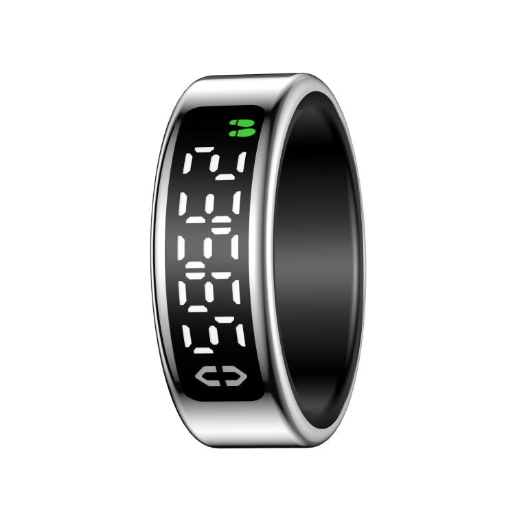 SY01 SIZE 11 Smart Ring, Support Heart Rate / Blood Oxygen / Sleep Monitoring / Multiple Sport Modes(Silver) by bashfashion