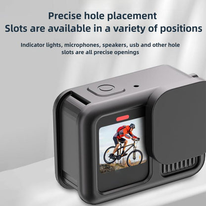 For GoPro HERO13 Black Silicone Protective Case with Wrist Strap & Lens Cover & Side Interface Cover by bashfashion