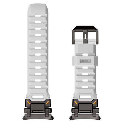 For Samsung Galaxy Watch Ultra 47mm / Ultra 2025 Explorer Metal Head Fluororubber Watch Band(Black White) by bashfashion