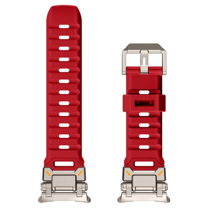 For Samsung Galaxy Watch Ultra 47mm / Ultra 2025 Explorer Metal Head Fluororubber Watch Band(Titanium Red) by bashfashion