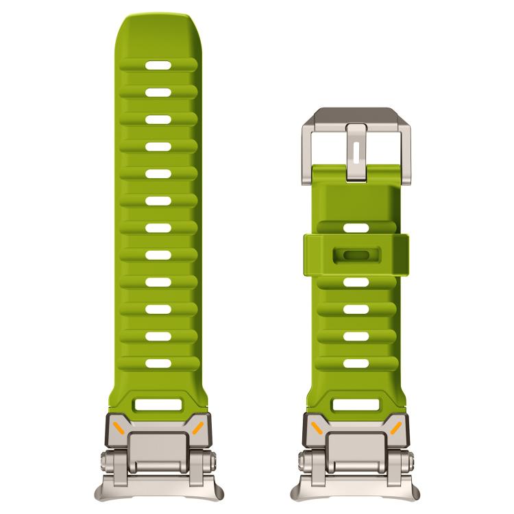 For Samsung Galaxy Watch Ultra 47mm / Ultra 2025 Explorer Metal Head Fluororubber Watch Band(Titanium Green) by bashfashion