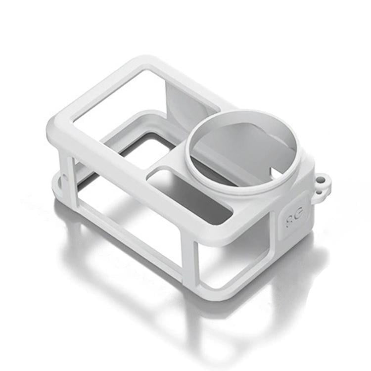 For DJI Action 5 Pro / 4 / 3 Soft Silicone Shockproof Protective Case Cover with Lens Cap(Gray White) by bashfashion