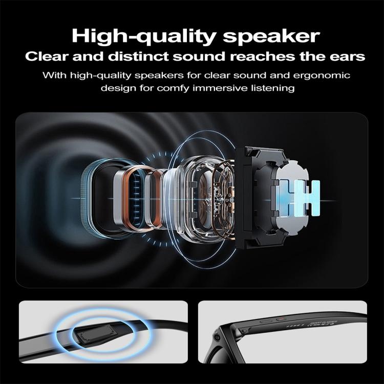 W600 Smart Glasses, Support AI Conversation / AI Photo Recognition / Bluetooth Call(White) by bashfashion