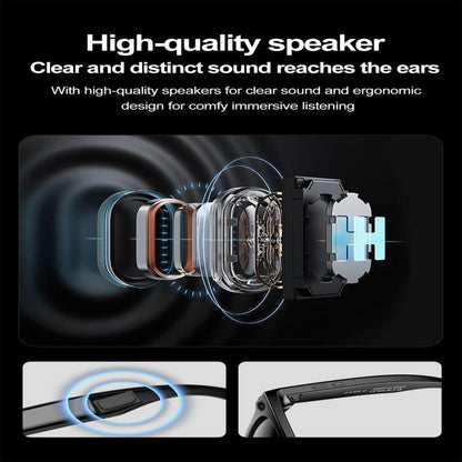 W600 Smart Glasses, Support AI Conversation / AI Photo Recognition / Bluetooth Call(White) by bashfashion