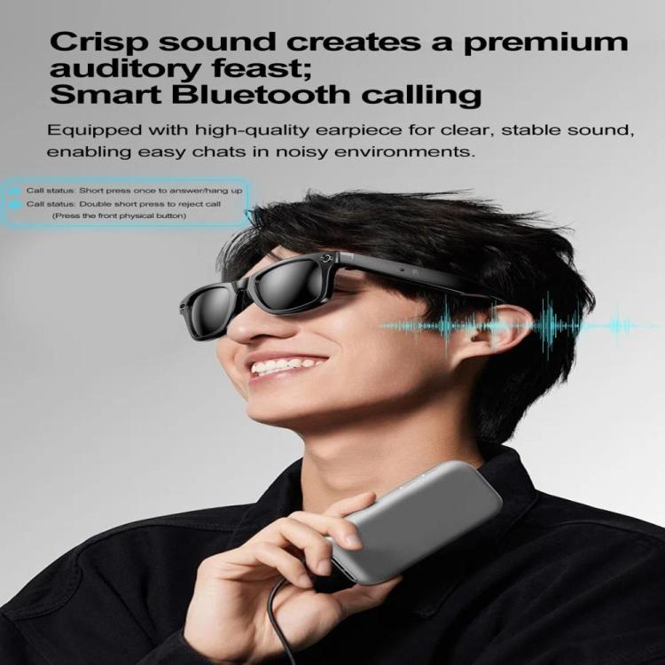 W600 Smart Glasses, Support AI Conversation / AI Photo Recognition / Bluetooth Call(White) by bashfashion