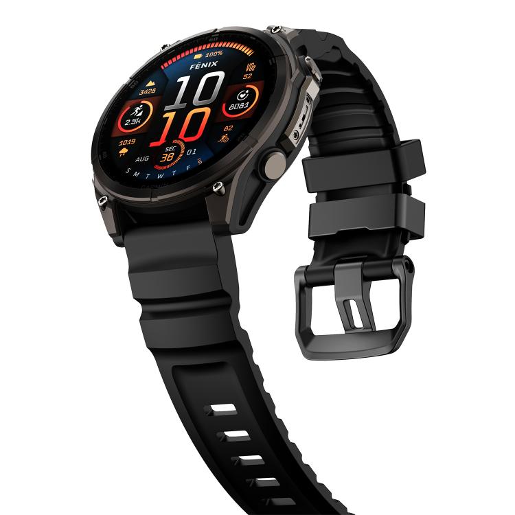 For Gamin 26mm Wild Trail Sport Silicone Watch Band(Black) by bashfashion