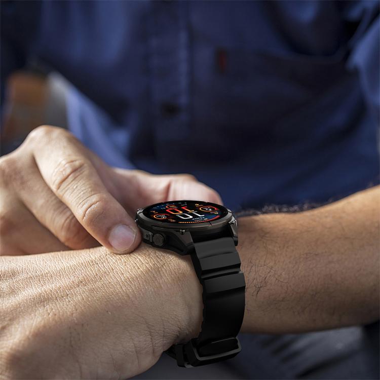 For Gamin 26mm Wild Trail Sport Silicone Watch Band(Black) by bashfashion