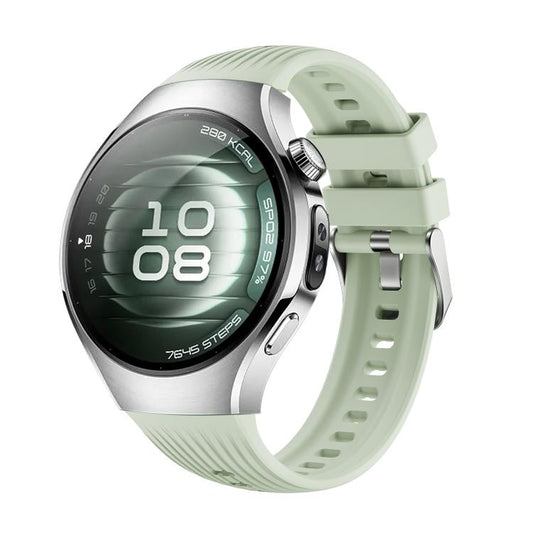 For Huawei Watch 5 42mm Vertical Silicone Watch Band(Official Green) by bashfashion
