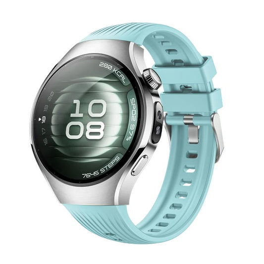 For Huawei Watch 5 42mm Vertical Silicone Watch Band(Teal) by bashfashion
