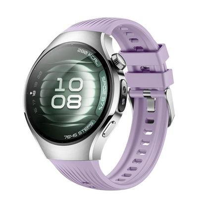 For Huawei Watch 5 42mm Vertical Silicone Watch Band(Light Purple) by bashfashion