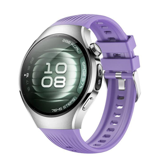 For Huawei Watch 5 42mm Vertical Silicone Watch Band(Lilac) by bashfashion