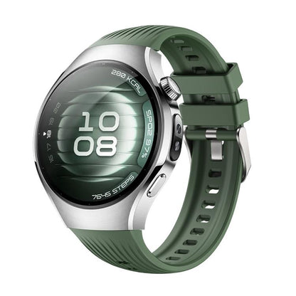 For Huawei Watch 5 42mm Vertical Silicone Watch Band(Wilderness Green) by bashfashion