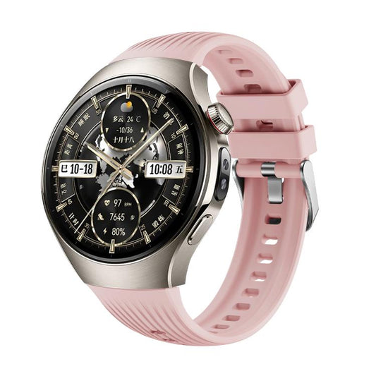 For Huawei Watch 5 46mm Vertical Silicone Watch Band(Pink) by bashfashion