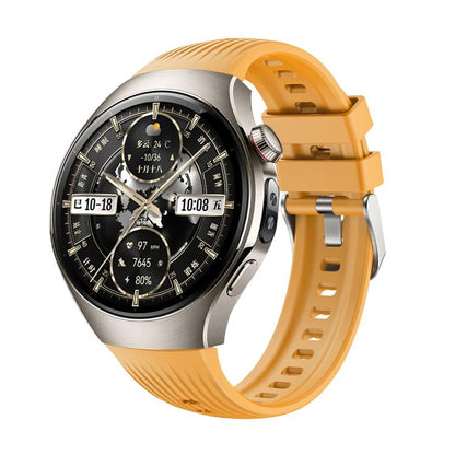 For Huawei Watch 5 46mm Vertical Silicone Watch Band(Yellow) by bashfashion