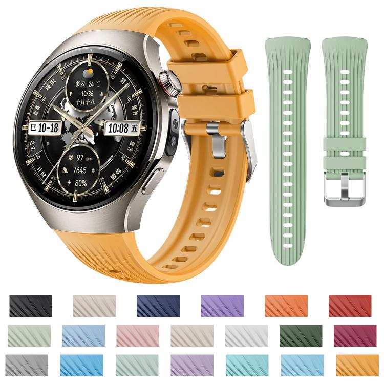 For Huawei Watch 5 46mm Vertical Silicone Watch Band(Starlight Purple) by bashfashion