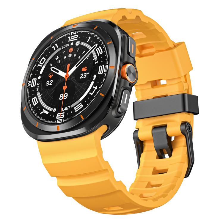 For Samsung Galaxy Watch Ultra 47mm / Ultra 2025 Wild Trail Silicone Sports Watch Band(Yellow) by bashfashion