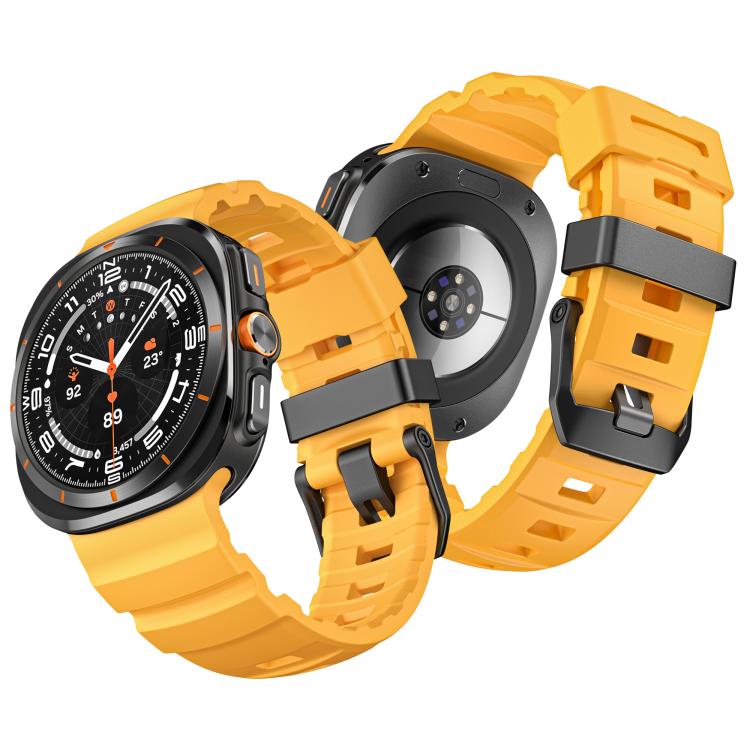 For Samsung Galaxy Watch Ultra 47mm / Ultra 2025 Wild Trail Silicone Sports Watch Band(Yellow) by bashfashion