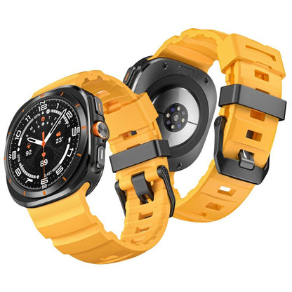 For Samsung Galaxy Watch Ultra 47mm / Ultra 2025 Wild Trail Silicone Sports Watch Band(Yellow) by bashfashion