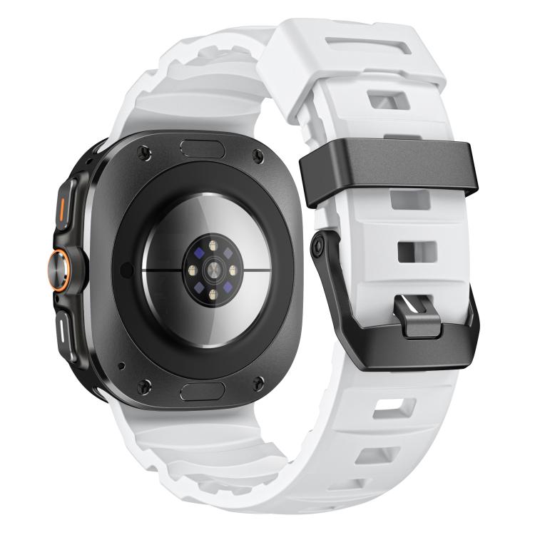 For Samsung Galaxy Watch Ultra 47mm / Ultra 2025 Wild Trail Silicone Sports Watch Band(White) by bashfashion