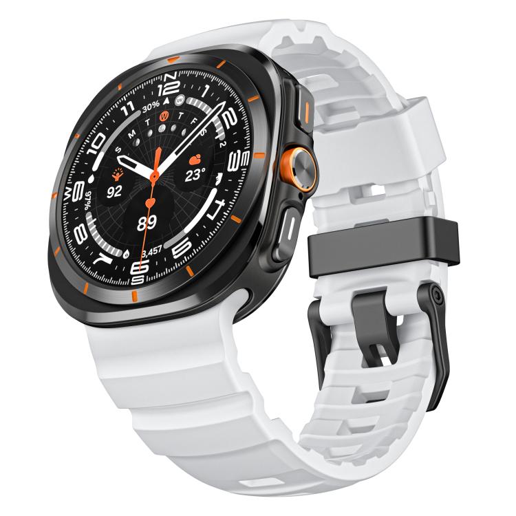 For Samsung Galaxy Watch Ultra 47mm / Ultra 2025 Wild Trail Silicone Sports Watch Band(White) by bashfashion