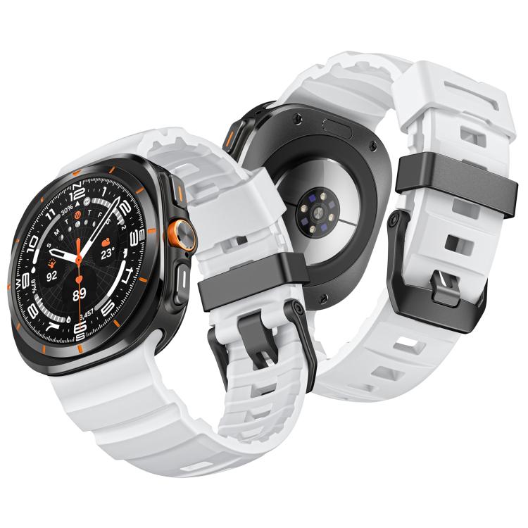 For Samsung Galaxy Watch Ultra 47mm / Ultra 2025 Wild Trail Silicone Sports Watch Band(White) by bashfashion