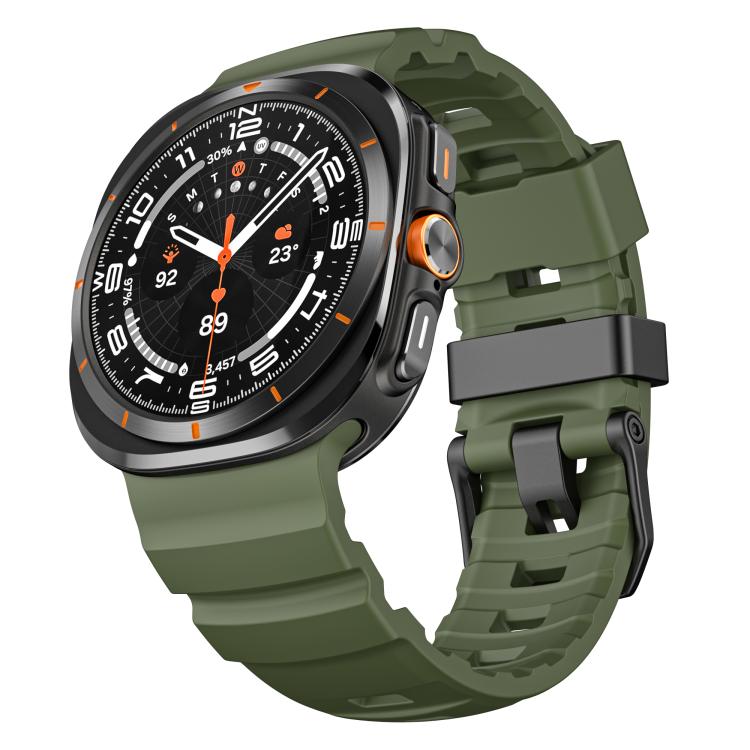 For Samsung Galaxy Watch Ultra 47mm / Ultra 2025 Wild Trail Silicone Sports Watch Band(Green) by bashfashion
