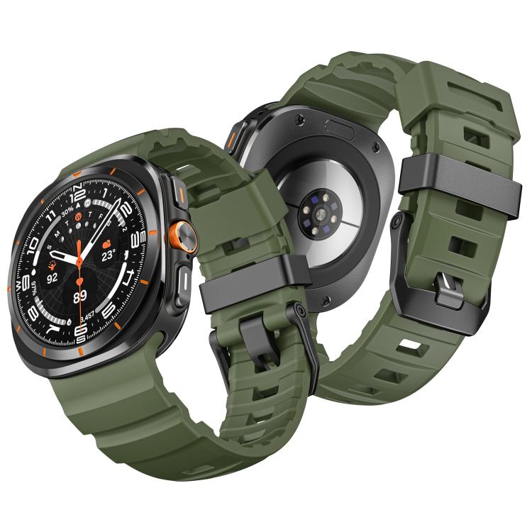 For Samsung Galaxy Watch Ultra 47mm / Ultra 2025 Wild Trail Silicone Sports Watch Band(Green) by bashfashion