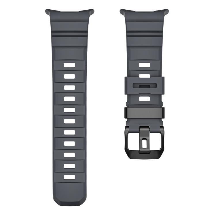 For Samsung Galaxy Watch Ultra 47mm / Ultra 2025 Wild Trail Silicone Sports Watch Band(Charcoal Black) by bashfashion