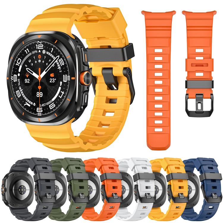 For Samsung Galaxy Watch Ultra 47mm / Ultra 2025 Wild Trail Silicone Sports Watch Band(White) by bashfashion