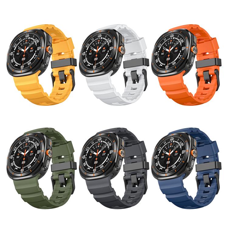 For Samsung Galaxy Watch Ultra 47mm / Ultra 2025 Wild Trail Silicone Sports Watch Band(Charcoal Black) by bashfashion