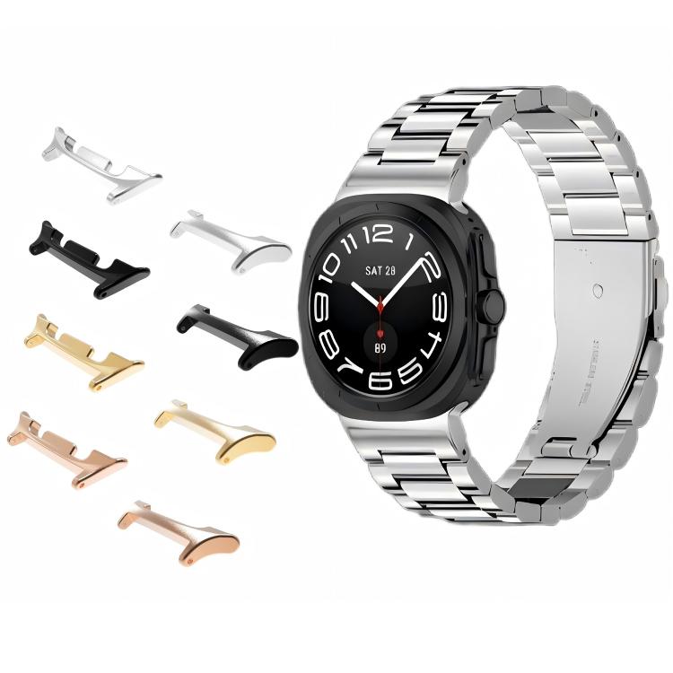 For Samsung Galaxy Watch Ultra 2025 22mm One Pair Metal Head Watch Band Connector(Silver) by bashfashion
