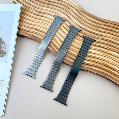 For Apple Watch 46mm / 49mm / 45mm / 44mm Curved Side Detachable Stainless Steel Watch Band(Titanium) by bashfashion