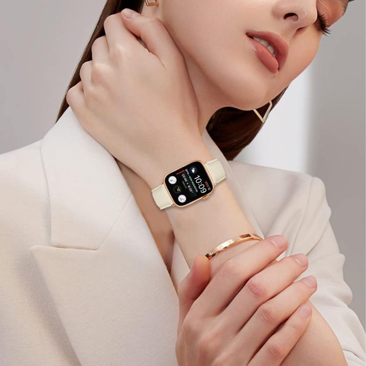 For Apple Watch 46mm / 49mm / 45mm / 44mm Lychee Texture Rose Gold Turtle Back Buckle Leather Watch Band(Pink) by bashfashion