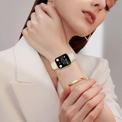 For Apple Watch 46mm / 49mm / 45mm / 44mm Lychee Texture Rose Gold Turtle Back Buckle Leather Watch Band(Pink) by bashfashion