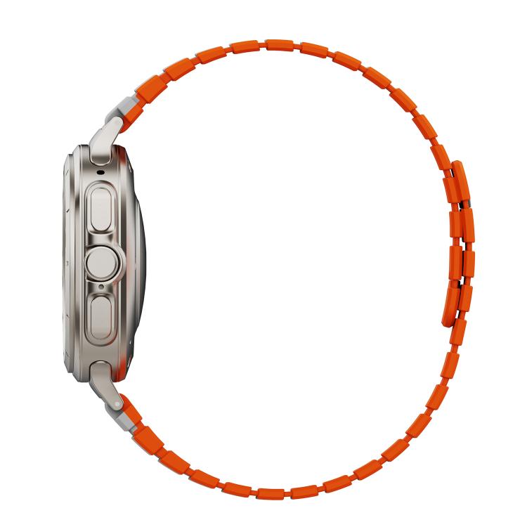 For Samsung Galaxy Watch Ultra 47mm / Ultra 2025 Magnetic Two Color Silicone Watch Band(Gray Orange) by bashfashion