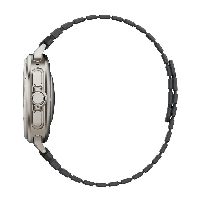 For Samsung Galaxy Watch Ultra 47mm / Ultra 2025 Magnetic Two Color Silicone Watch Band(Black Gray) by bashfashion