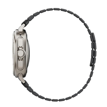 For Samsung Galaxy Watch Ultra 47mm / Ultra 2025 Magnetic Two Color Silicone Watch Band(Black Gray) by bashfashion