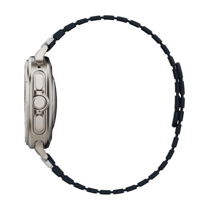 For Samsung Galaxy Watch Ultra 47mm / Ultra 2025 Magnetic Two Color Silicone Watch Band(White Black) by bashfashion