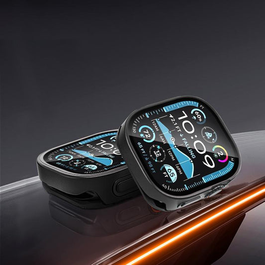 For Apple Watch Ultra 3 / 2 / 1 49mm Tempered Film Integrated Aluminum Watch Case(Silver) by bashfashion