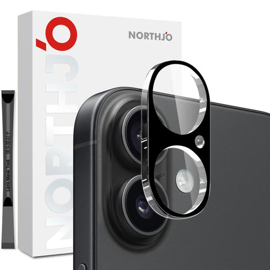 For iPhone 17 NORTHJO Camera Lens Protector 3D HD Tempered Glass Film(Black) by NORTHJO