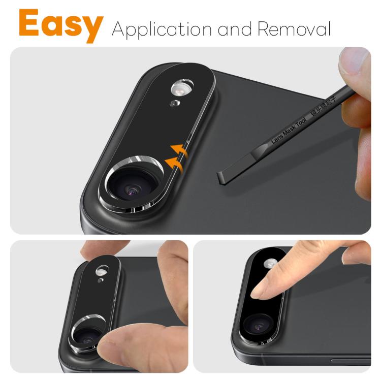 For iPhone Air NORTHJO Camera Lens Protector 3D HD Tempered Glass Film(Black) by NORTHJO