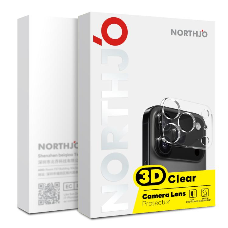 For iPhone 17 Pro Max 2pcs NORTHJO Camera Lens Protector 3D HD Tempered Glass Film(Clear) by NORTHJO