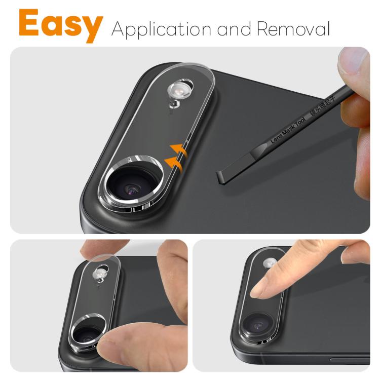 For iPhone Air 2pcs NORTHJO Camera Lens Protector 3D HD Tempered Glass Film(Clear) by NORTHJO