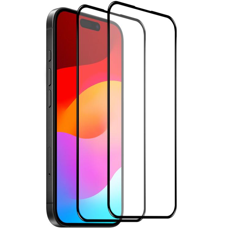 For iPhone Air 2pcs NORTHJO A++ 0.3mm Screen Full Glue Silk Printing Tempered Glass Film by NORTHJO