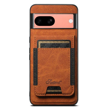 For Google Pixel 7a Suteni H17 Litchi Texture Leather Magnetic Detachable Wallet Phone Case(Khaki) by Suteni