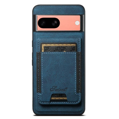 For Google Pixel 7a Suteni H17 Litchi Texture Leather Magnetic Detachable Wallet Phone Case(Blue) by Suteni