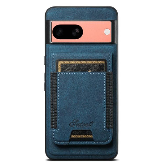 For Google Pixel 7a Suteni H17 Litchi Texture Leather Magnetic Detachable Wallet Phone Case(Blue) by Suteni