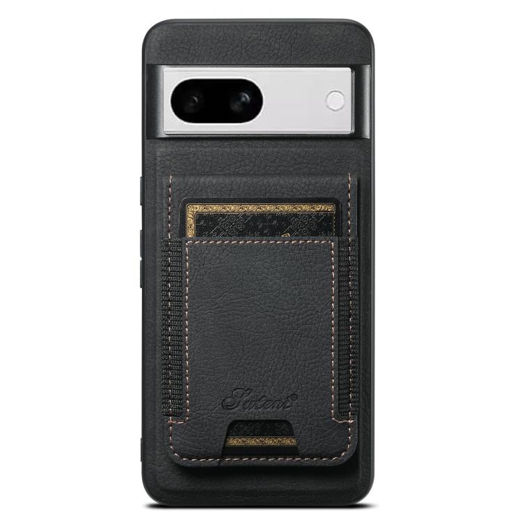 For Google Pixel 8a Suteni H17 Litchi Texture Leather Magnetic Detachable Wallet Phone Case(Black) by Suteni