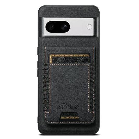 For Google Pixel 8a Suteni H17 Litchi Texture Leather Magnetic Detachable Wallet Phone Case(Black) by Suteni