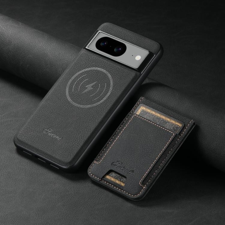 For Google Pixel 9 Pro XL Suteni H17 Litchi Texture Leather Magnetic Detachable Wallet Phone Case(Black) by Suteni
